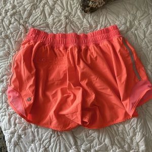 Raspberry Cream Lululemon Lined shorts 4” inseam